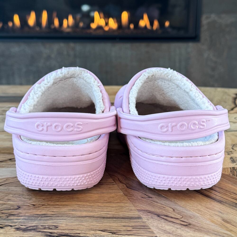 Crocs Ralen Lined Clogs Women's Size 6 - Ballerina Pink Fuzzy Slippers Coquette - Picture 13 of 15
